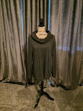 Lou & Grey Charcoal Cowl Neck Pullover